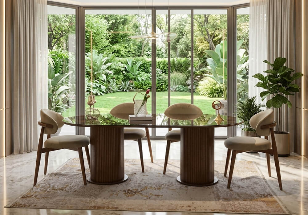 TABLE DE REPAS FENDI OVALE 2METRES