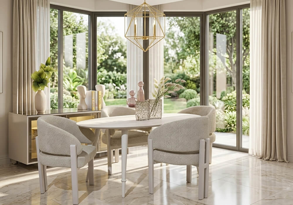 TABLE DE REPAS ANGEL TRAVERTIN