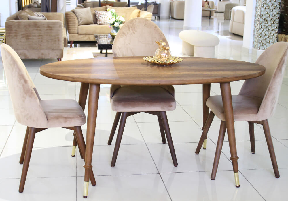 TABLE DE REPAS ANGEL OVALE 1M60