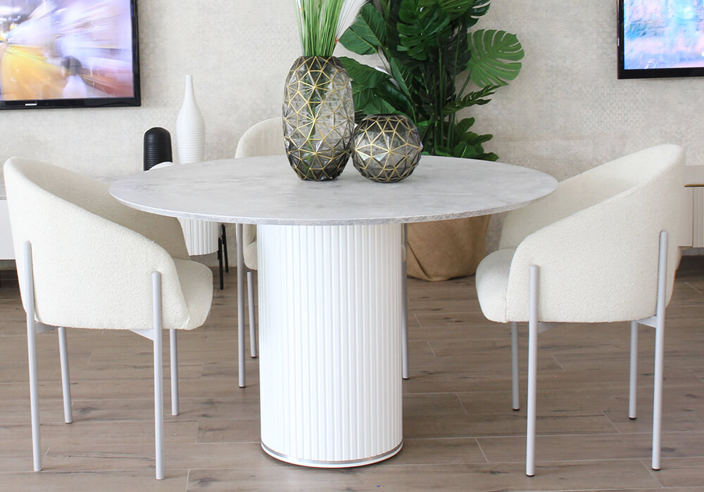 TABLE DE REPAS VENISE RONDE 1M20