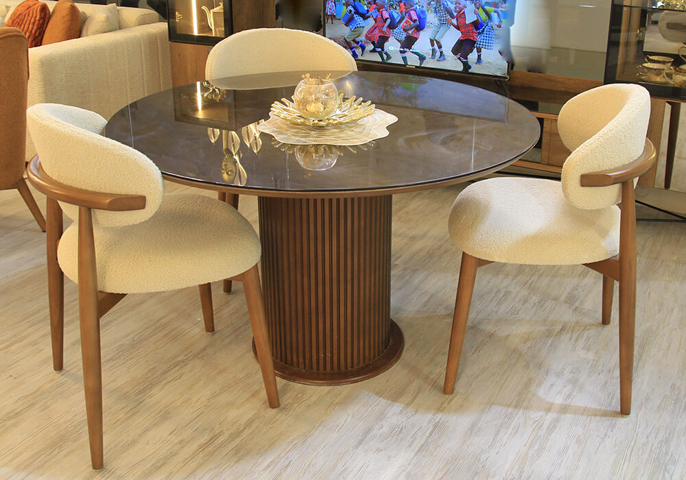 TABLE DE REPAS FENDI RONDE 1M20