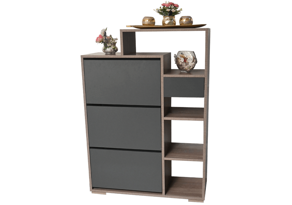 MEUBLE D'ENTREE SOFT GRIS