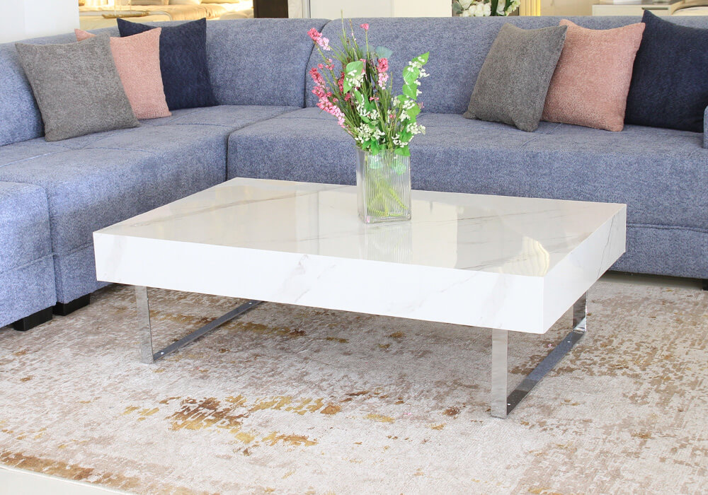 TABLE BASSE VENISE MARBRE 1M20