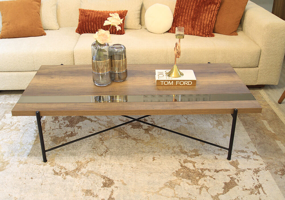 TABLE BASSE ZEN 1M20+MIROIR